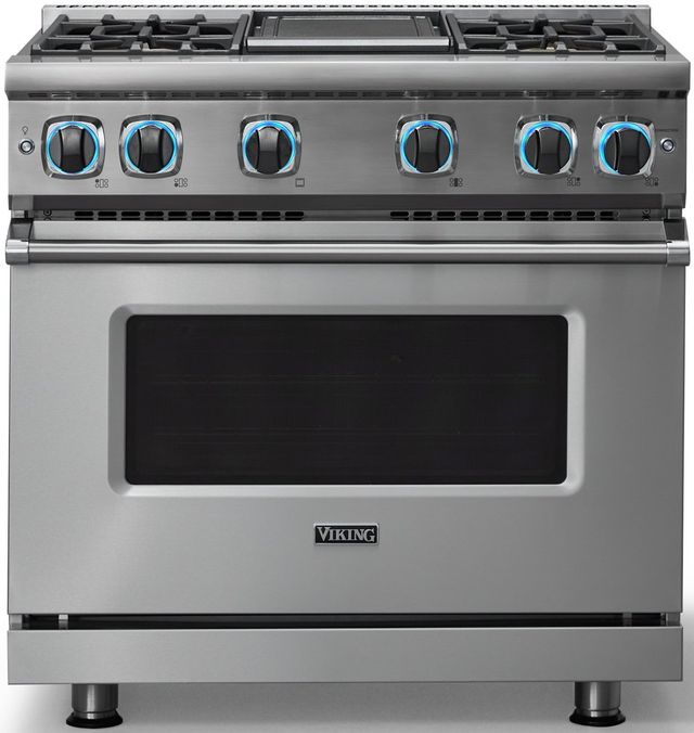 Viking® 7 Series 36" Stainless Steel Pro Style Liquid Propane Gas Range-3