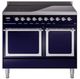 Ilve® Nostalgie II Noblesse 40'' Midnight Blue Pro Style Induction Range with Chrome Trim-0