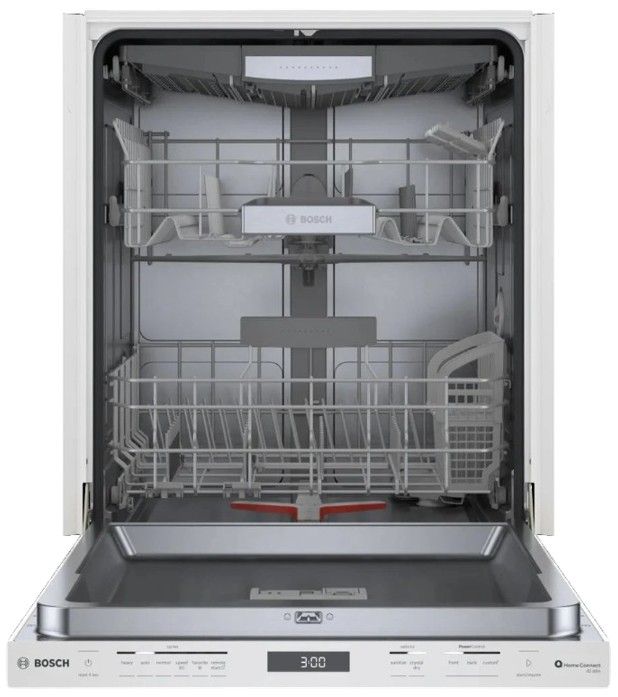 Bosch® 800 Series 24" White Top Control Built-In Dishwasher-3