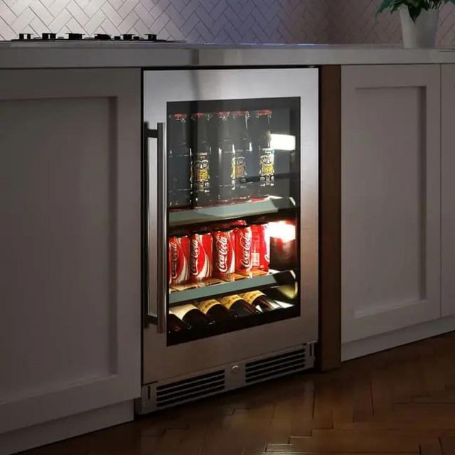XO 24" 5.7 Cu Ft. Fingerprint Resistant Stainless Steel Built-In Beverage Center-3