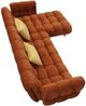 VIG Furniture Divani Casa Jacinda 2-Piece Burnt Orange Right-Arm Facing Sofa Sectional and Chaise with Pillows-3