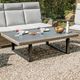 Furniture of America® Antigua Gray Aluminum/Faux Wicker Outdoor Adjustable Table with Gunmetal Base -1