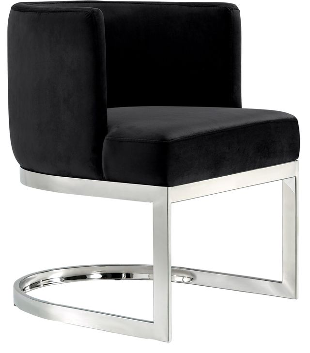 Meridian Furniture Gianna Black/Chrome Velvet Dining Chair-0