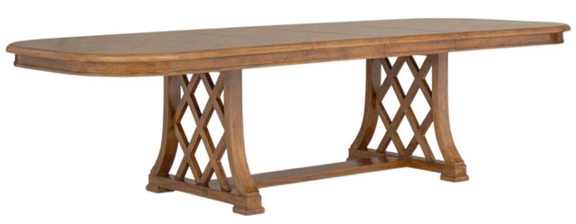 Legacy Classic Echelon Heritage Walnut Trestle Dining Table-0