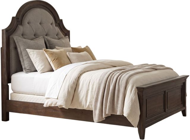 Liberty Furniture Paradise Valley 4-Piece Flax Tweed/Saddle Brown Queen Panel Bedroom Set-1