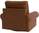 Bassett® Furniture Customizable Benchmade Premier Leather Large Panel Arm Swivel Chair-3