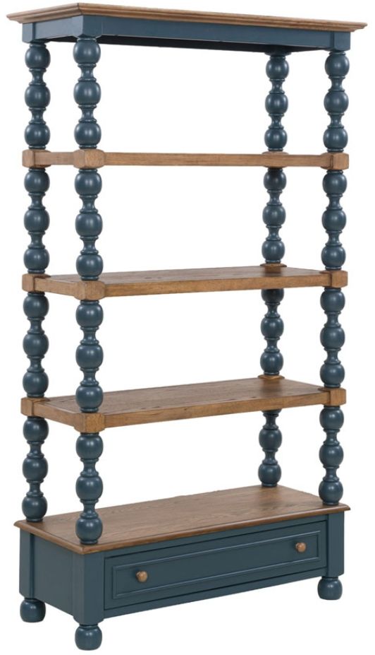 Signature Design by Ashley® Finnworth Blue/Brown Bookcase-0