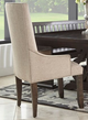 Elements International Stone Cream Parson Arm Chair-1