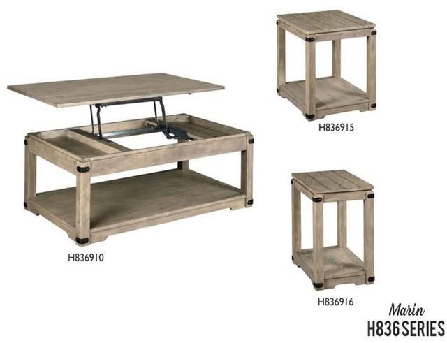 England Furniture Customizable Marin 3-Piece Aged Dusty Grey Living Room Table Set-0