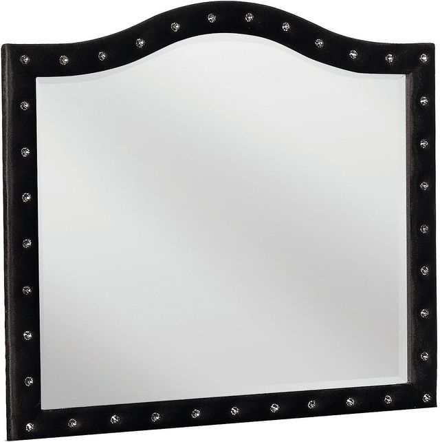 Coaster® Deanna Black Button Tufted Mirror