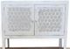 Vintage Furniture Honeycomb Console with Glass-0
