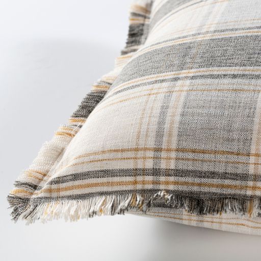 Surya Glenwood Charcoal 18"x18" Toss Pillow with Down Insert-1