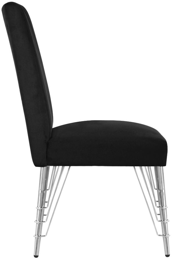 New Classic® Home Furnishings Ava Black/Chrome Dining Side Chair-3