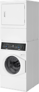 Speed Queen® 3.42 Cu. Ft. Washer, 7.0 Cu. Ft. Dryer White Stack Laundry-2