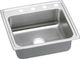 Elkay Lustertone® Classic Lustrous Satin 25" x 21-1/4" x 5" 2-Hole Single Bowl Drop-In ADA Sink with Quick-Clip-0