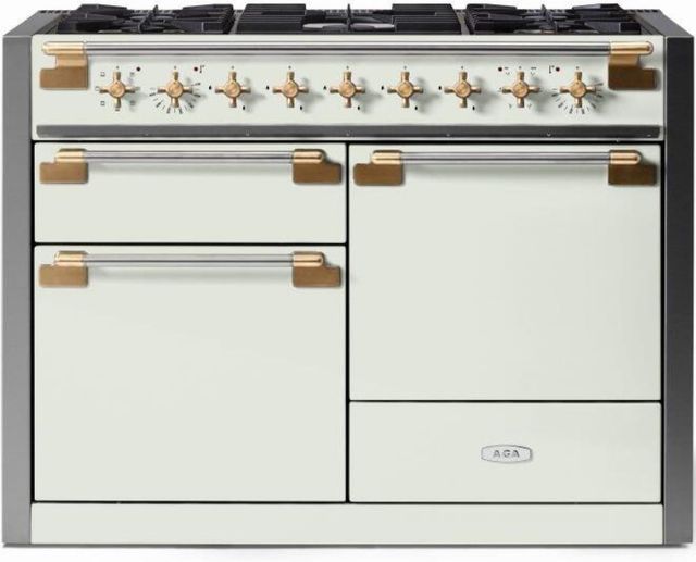 AGA™ Elise Series 48" White Pro Style Dual Fuel Range-0