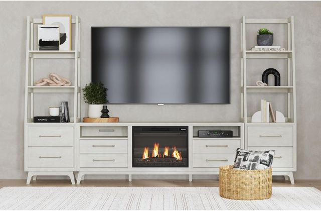 Elements International Westland 4-Piece Almond Entertainment Unit with 82" TV Console-1
