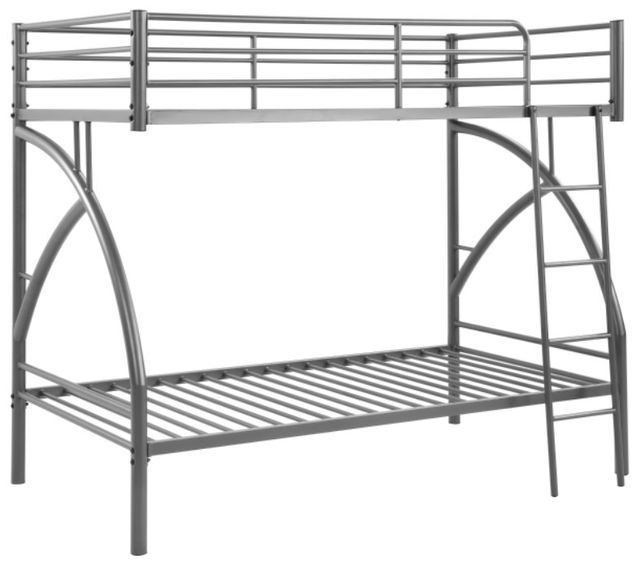 Mazin Furniture Bailey Gray Twin Over Twin Bunk Bed -3