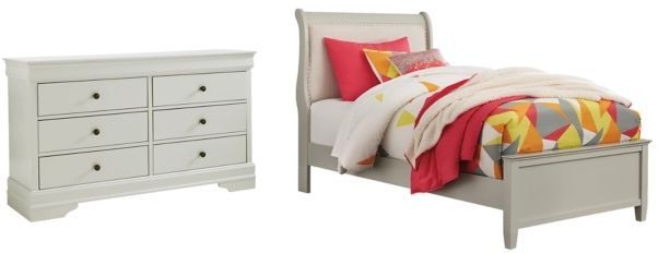 Signature Design by Ashley® Jorstad 2-Piece Gray Twin Sleigh Bed Set-0