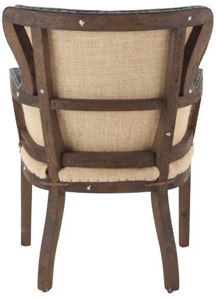 Home Trends & Design Grosvenor Elizabeth Dark Brown/Gray Accent Arm Chair-2