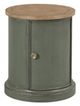 Hammary® Chastain Woodfield Brown Round Accent Table with Green Base-0