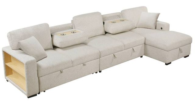 Homelegance® Pompano 3-Piece Beige Right-Arm Facing Sectional with Chaise-3