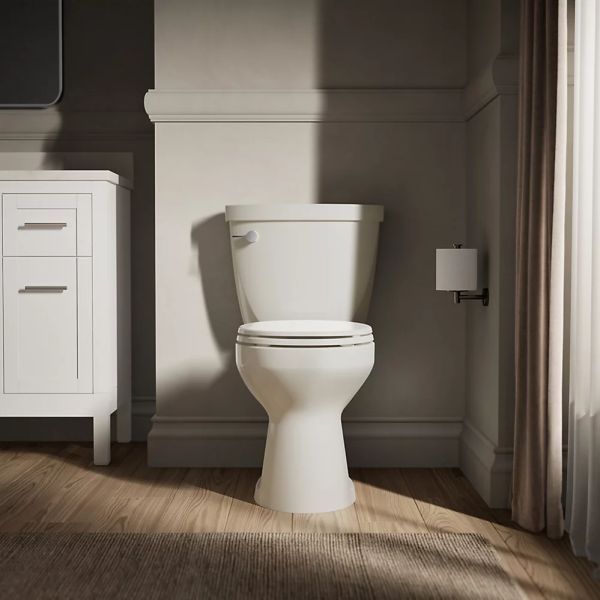 KOHLER® Cimarron® Biscuit 2-Piece Continuousclean ST Round-Front Toilet, 1.28 Gpf-3