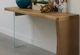 Modus Furniture One Bisque Top Console Table with Clear Base-1