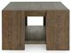 Classic Home Troy Suede Brown 60" Coffee Table-3