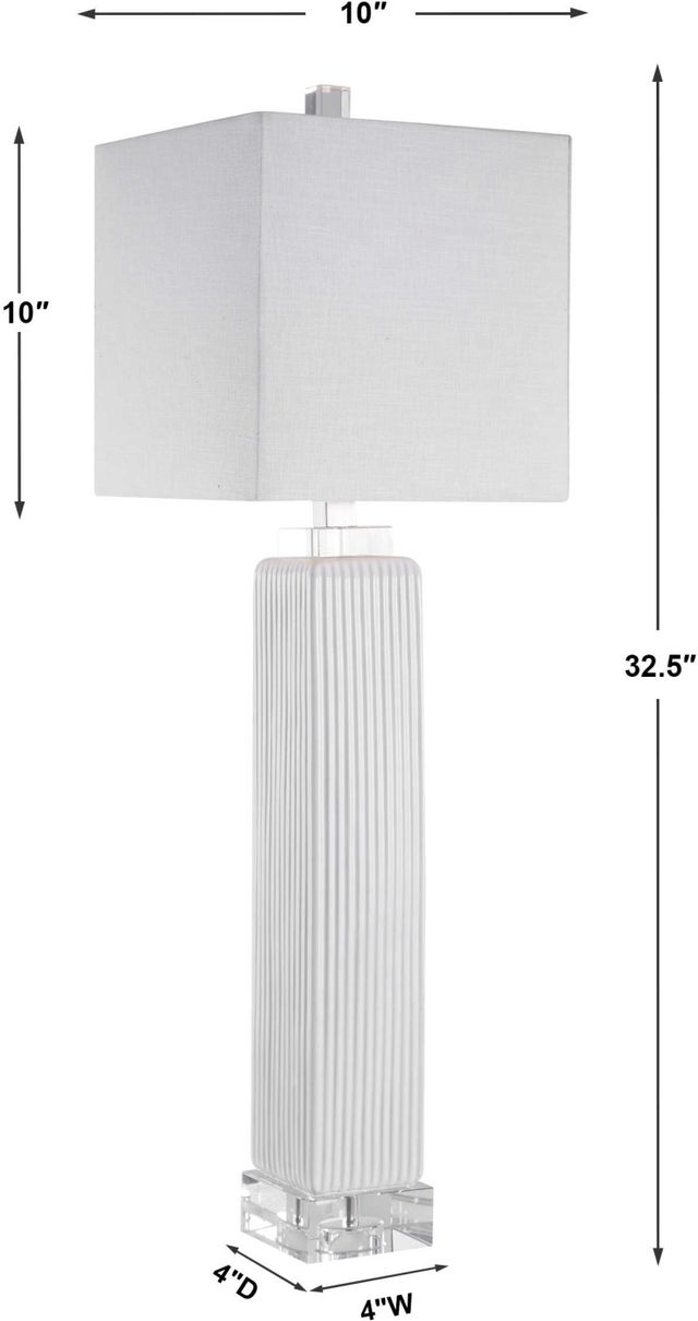 Uttermost® Bennett White Buffet Lamp-2