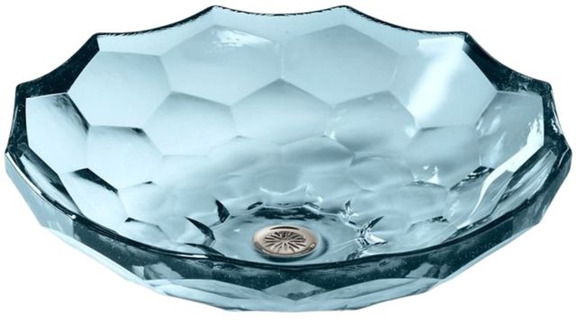 Kohler Briolette™ Translucent Dusk 17.5" Round Vessel Bathroom Sink, No Overflow-0