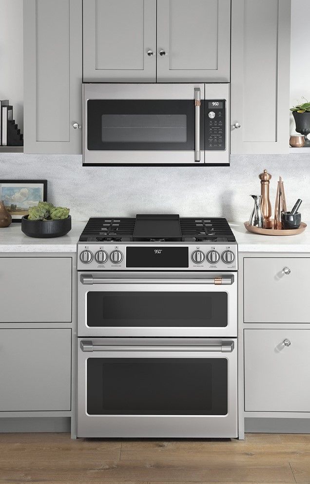 Café™ 30" Stainless Steel Slide-In Dual Fuel Range-1
