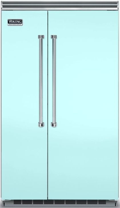 Viking® 5 Series 48 in. 29.1 Cu. Ft. Bywater Blue Built In Side-by-Side Refrigerator-0