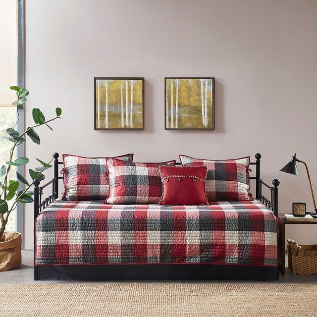 Olliix by Madison Park 6 Piece Red Ridge Reversible Daybed Cover Set-4
