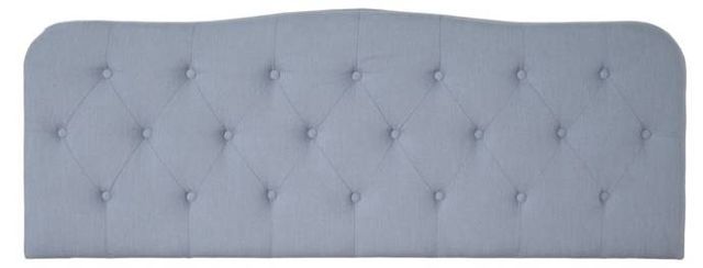 Bernards Ariana Gray Upholstered King Panel Bed in a Box-2