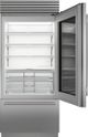 Sub-Zero® Classic Series 36" 20.8 Cu. Ft. Stainless Steel Built-In Right Hinge Over and Under Refrigerator/Freezer with Glass Door-1