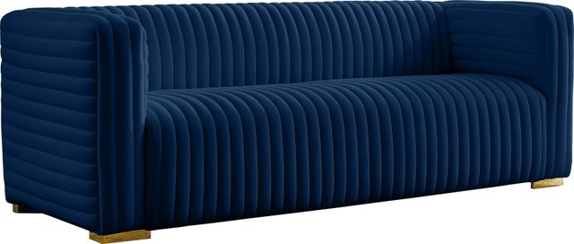 Meridian Furniture Ravish Navy Velvet Sofa-0
