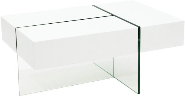 Brassex Inc. White Coffee Table-0