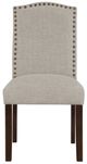 Homelegance® Paulson Taupe/Wire Brushed Brown Side Chair with Nailhead-2