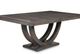 Handstone Customizable Contempo Slate Grey Pedestal 42x60 Solid Top Dining Table-0