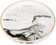 A & B Home Quinn 2-Piece Black/White Round Tray Set-1