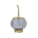 A & B Home Gold/Translucent Black Glass Lidded  Jar-4