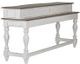 Liberty Furniture Magnolia Manor Antique White Console Bar Table with Brown Top -1