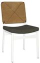 Chaise d'appoint avec dossier en corde danoise tissée d'Amisco Abby-2