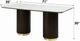 ACME Furniture Clayten White Dining Table with Espresso Base-3
