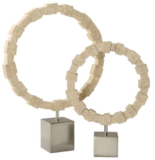 Uttermost® Ivory Fusion 2-Piece Rings Set-0