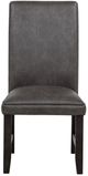 Coaster® Averill 2-Piece Dark Gray Upholstered Dining Side Chair Set-4