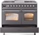 Ilve® Nostalgie II Series 40" Graphite Matte Pro Style Dual Fuel Range-4