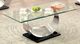 Furniture of America® Orla II Glass Top Coffee Table with Satin Plated Base -2