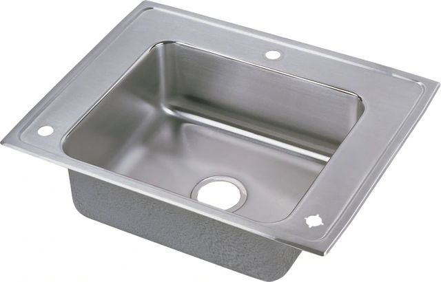 Elkay Lustertone® Classic Lustrous Satin Stainless Steel 28" x 22" x 7" Single Bowl Drop-in Classroom ADA Sink Kit-1